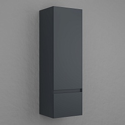 Style Line Шкаф пенал Манхэттен 36 Plus подвесной эмаль графит матовая – фотография-3